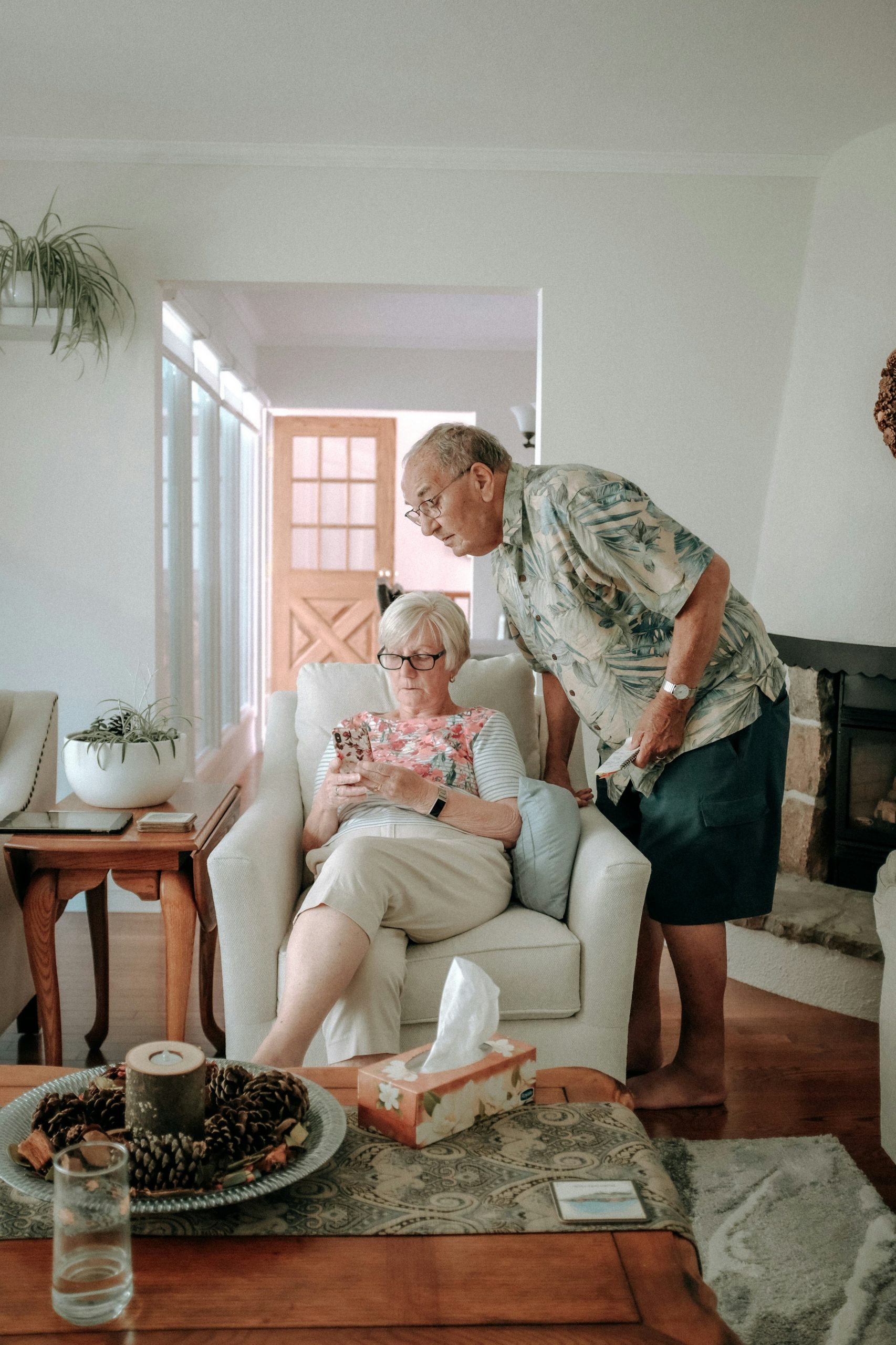 A patient paying a medical bill on their phone at home