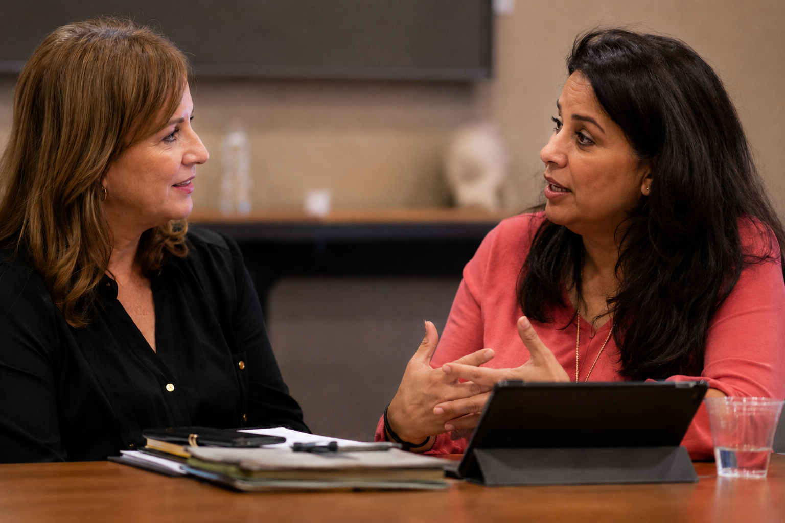Two healthcare revenue cycle leaders in conversation about a Rivia Health referral